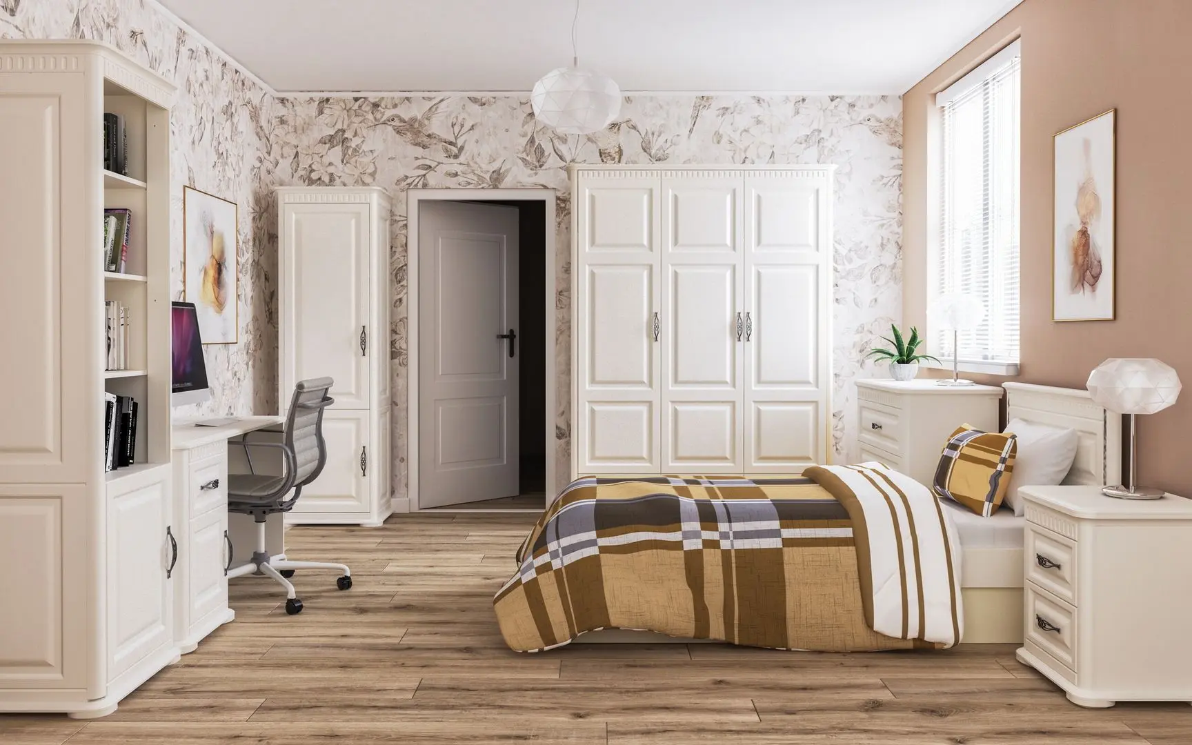 Noptiera Неман Marsel МН-126-02(1) (Painted Wood/Cream)