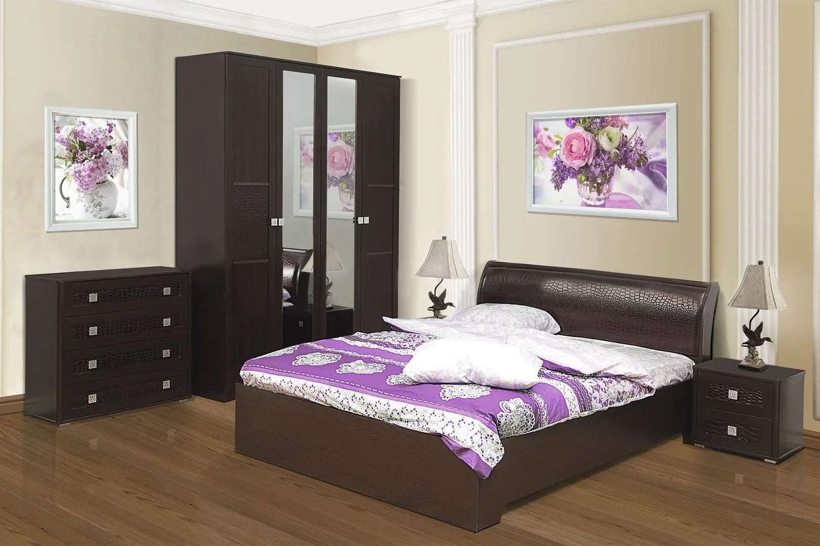 Noptiera Олмеко Mona 06.285 (Wenge/Crocodile Brown Gloss)