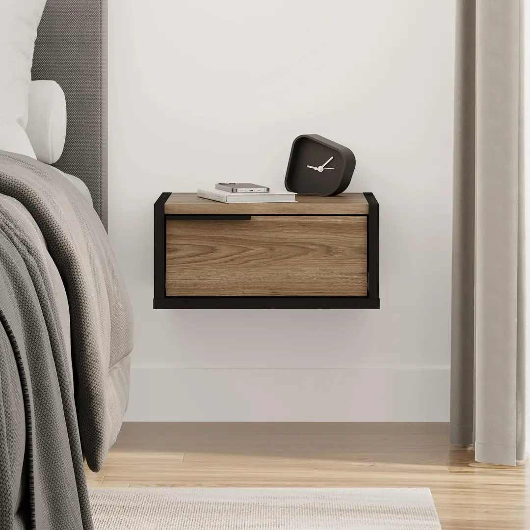 Тумба прикроватная Showdeko ECO (Black/Walnut)