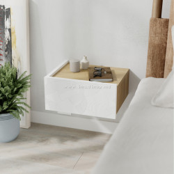 Тумба прикроватная Showdeko Onda (White/Sapphire Oak)