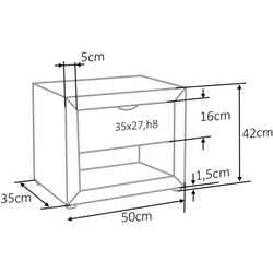 Тумба прикроватная Signal ET-001 Velvet (Gray Light) Thumb