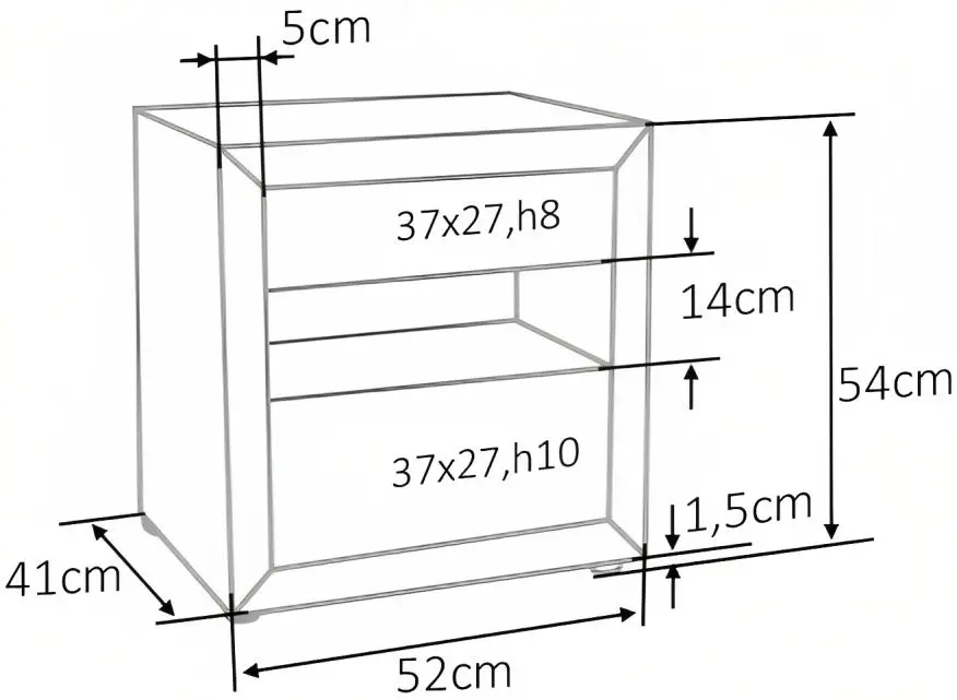 Тумба прикроватная Signal ET-003 Velvet (Beige) - 2