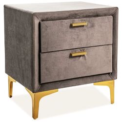 Тумба прикроватная Signal Monako Velvet Bluvel 14 (Grey/Gold)