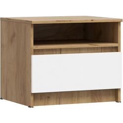 Тумба прикроватная Стендмебель Ламия ТБ 061 (Дуб Крафт Золотой/Белый Бриллиант)