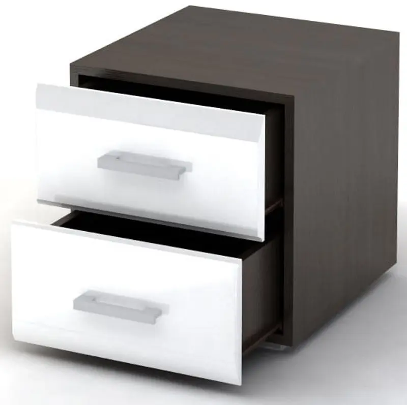 Тумба прикроватная Стендмебель Вегас ТБ 1 (Венге/Белый Глянец) - 3