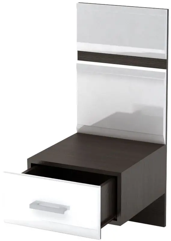 Noptiera Стендмебель Vegas ТБ 2 Wenge/White Gloss (cu suprastructură) - 4