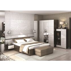 Noptiera Стендмебель Vegas ТБ 2 Wenge/White Gloss (cu suprastructură) Thumb