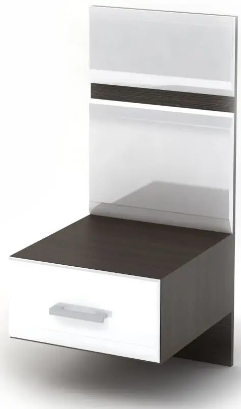 Noptiera Стендмебель Vegas ТБ 2 Wenge/White Gloss (cu suprastructură)