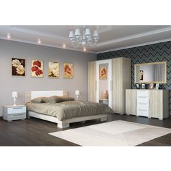 Noptiera SV-mebel Laguna 2 (Sonoma Oak/White Gloss) Thumb