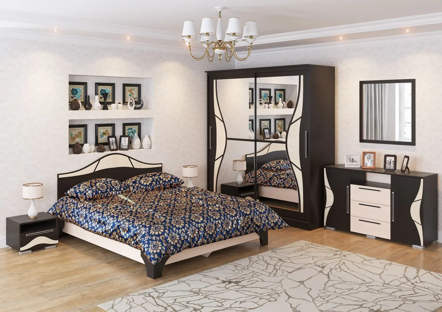 Noptiera SV-mebel Laguna 5 (Wenge Oak/Milky Oak) - 3