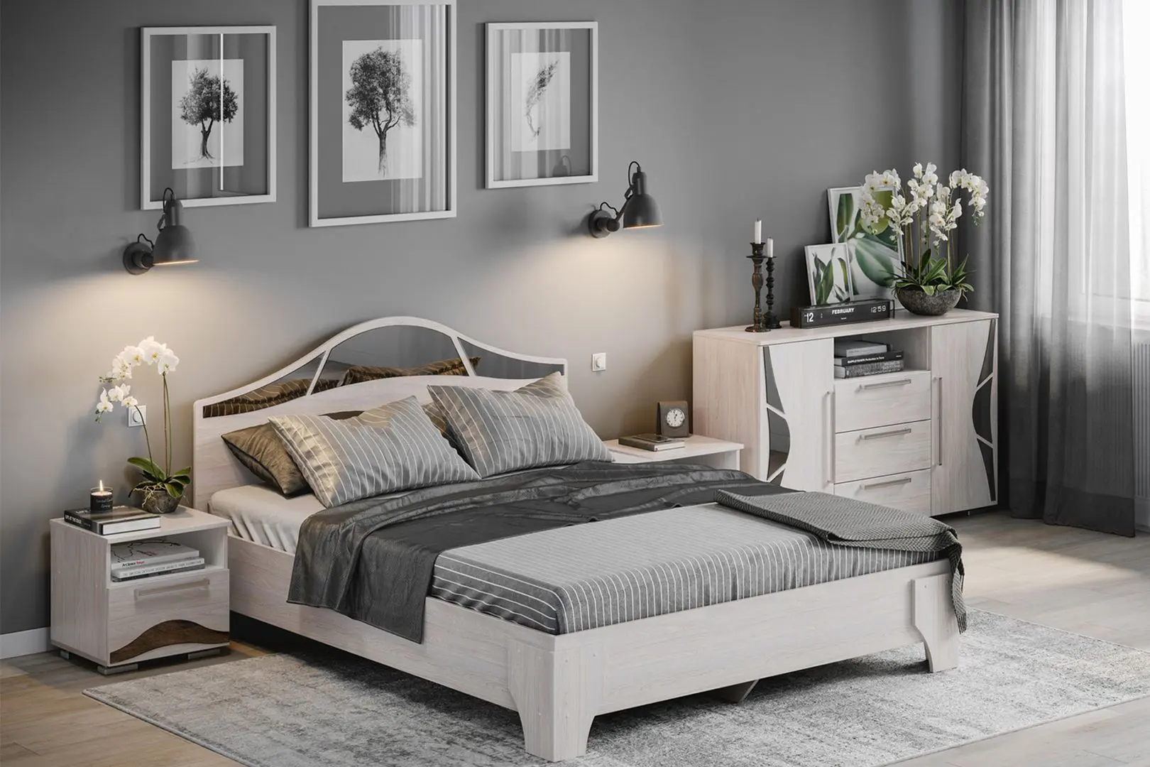 Тумба прикроватная SV-Mebel Лагуна 5 (Ясень Анкор Светлый) - 3