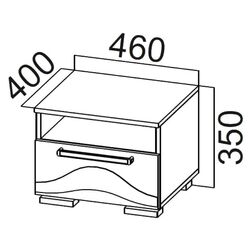 Noptiera SV-mebel Laguna 5 (Ash Shimo Light/Ash Shimo Dark) Thumb
