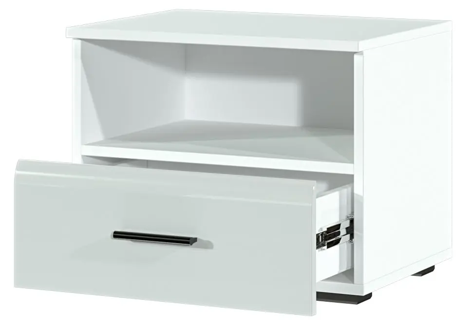 Noptiera SV-Mebel Solo (White/White Gloss/Wenge) - 3