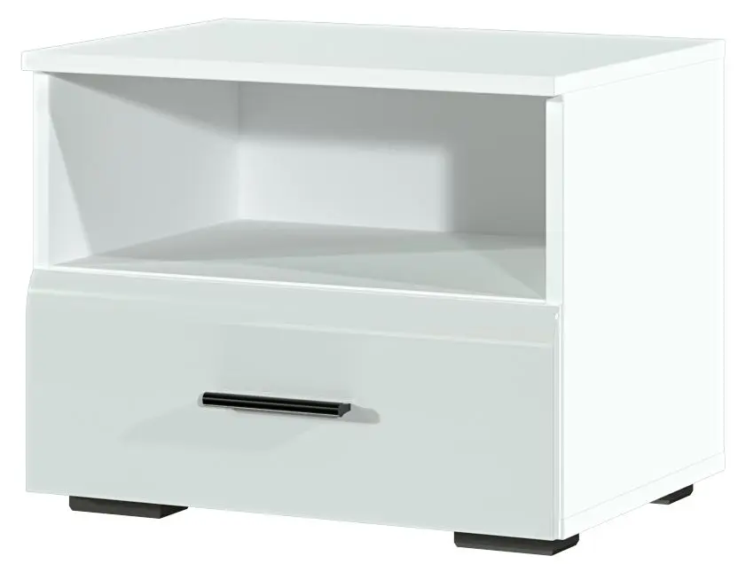 Noptiera SV-Mebel Solo (White/White Gloss/Wenge)