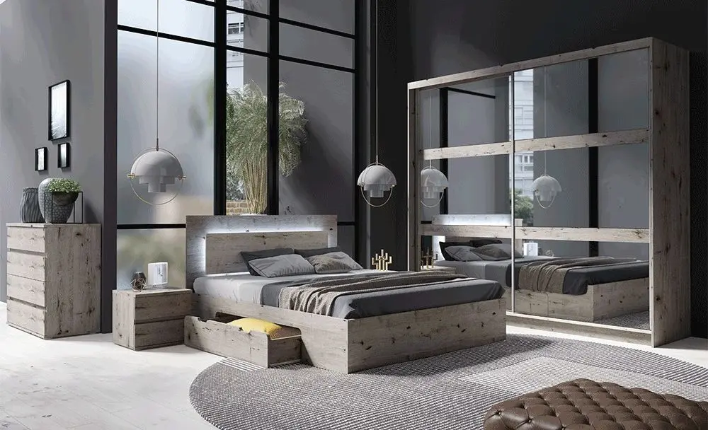 Set noptiere Tempo Kondela Togos (Wellington Oak)