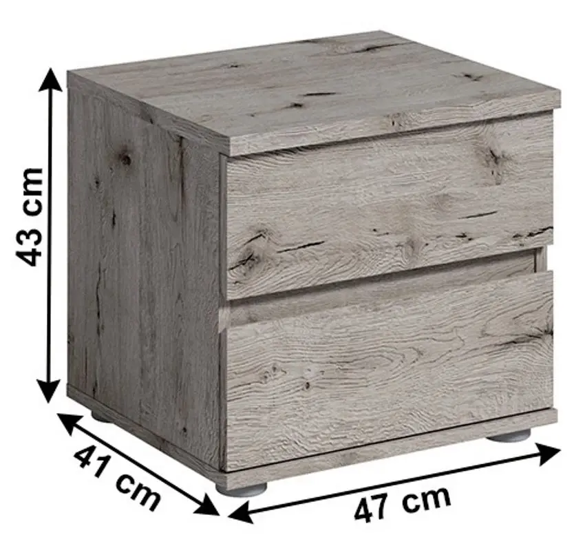 Set noptiere Tempo Kondela Togos (Wellington Oak)