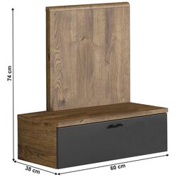 Noptiera Tempo Kondela Armeny 8XX3AT1L (Ribbeck Oak/Dark Graphite) Thumb
