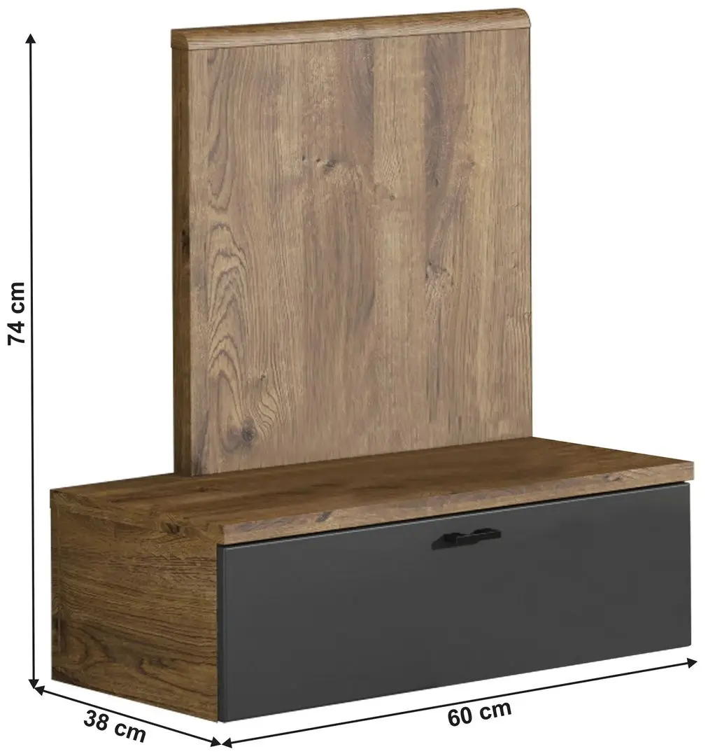 Noptiera Tempo Kondela Armeny 8XX3AT1L (Ribbeck Oak/Dark Graphite) - 2