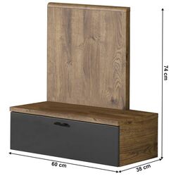 Noptiera Tempo Kondela Armeny 8XX3AT1P (Ribbeck Oak/Dark Graphite) Thumb