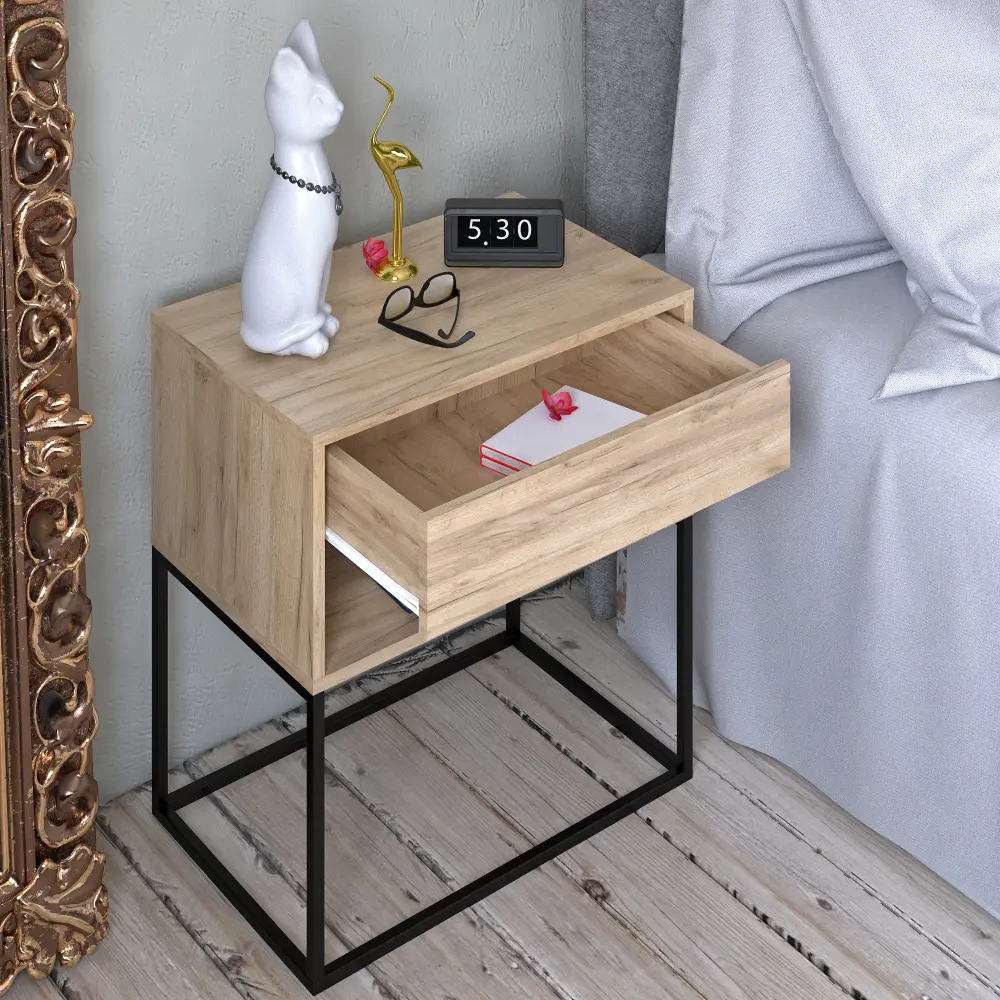 Noptiera Tempo Kondela Arti Typ 2 (Artisan Oak/Black)