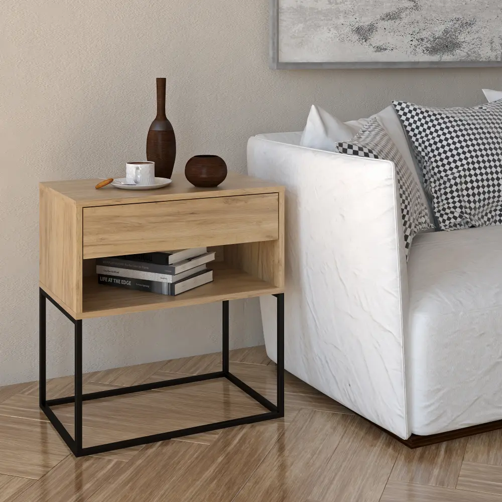 Noptiera Tempo Kondela Arti Typ 2 (Artisan Oak/Black)