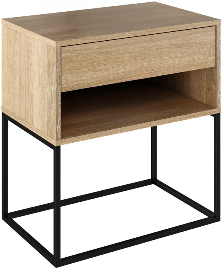 Noptiera Tempo Kondela Arti Typ 2 (Sonoma Oak/Black)