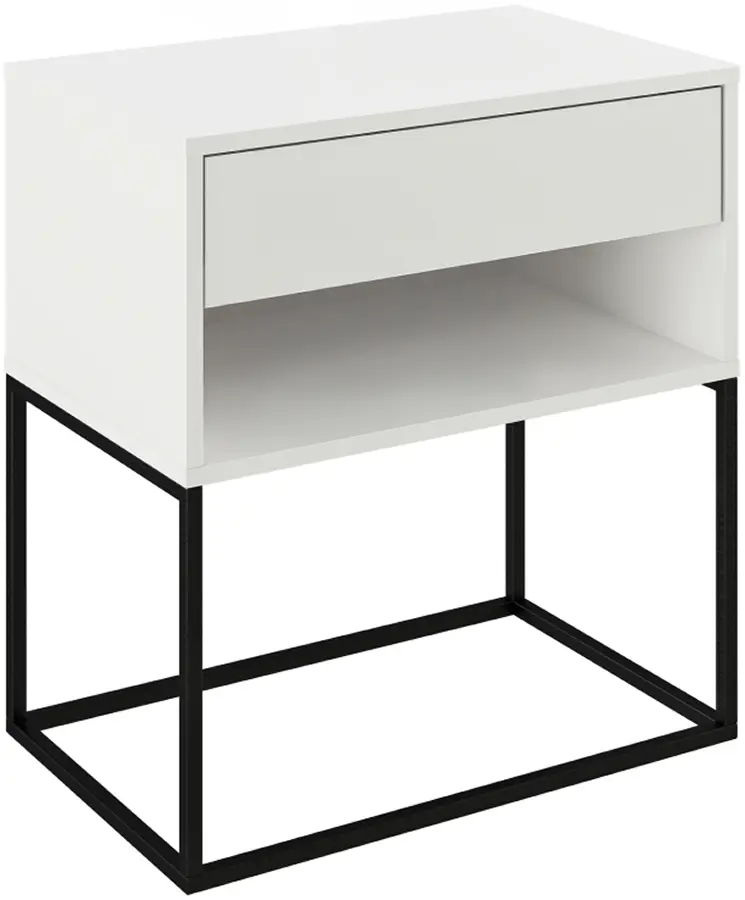 Тумба прикроватная Tempo Kondela Arti Typ 2 (White/Black)