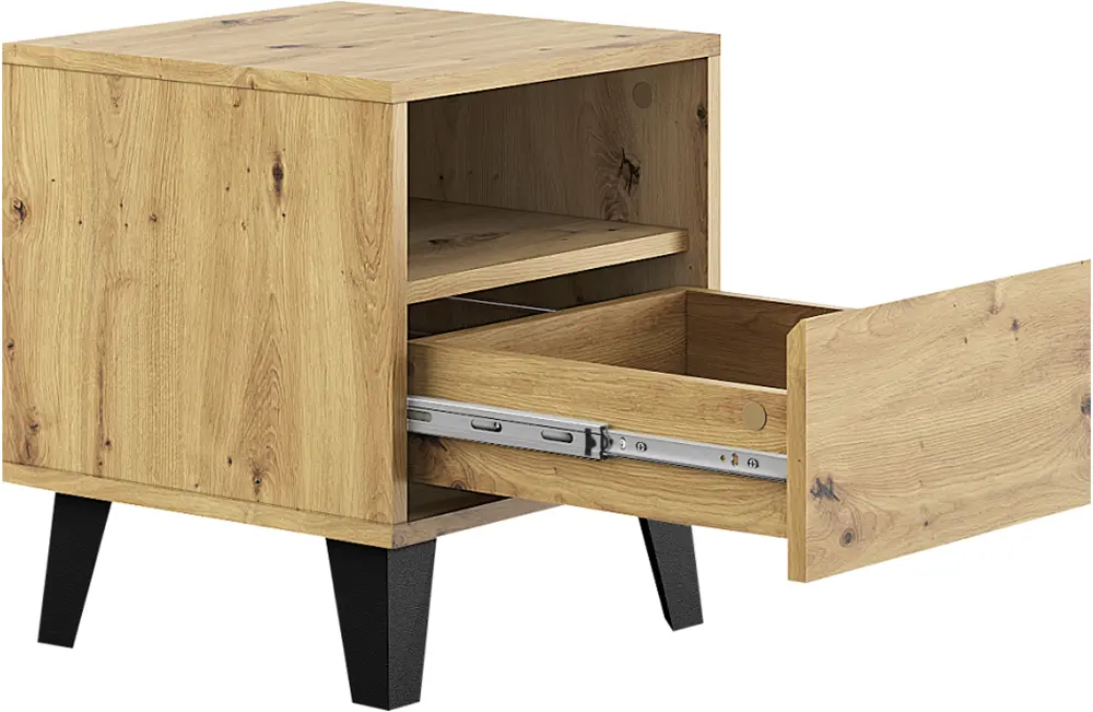 Тумба прикроватная Tempo Kondela Bogan New 1S (Artisan Oak) - 6