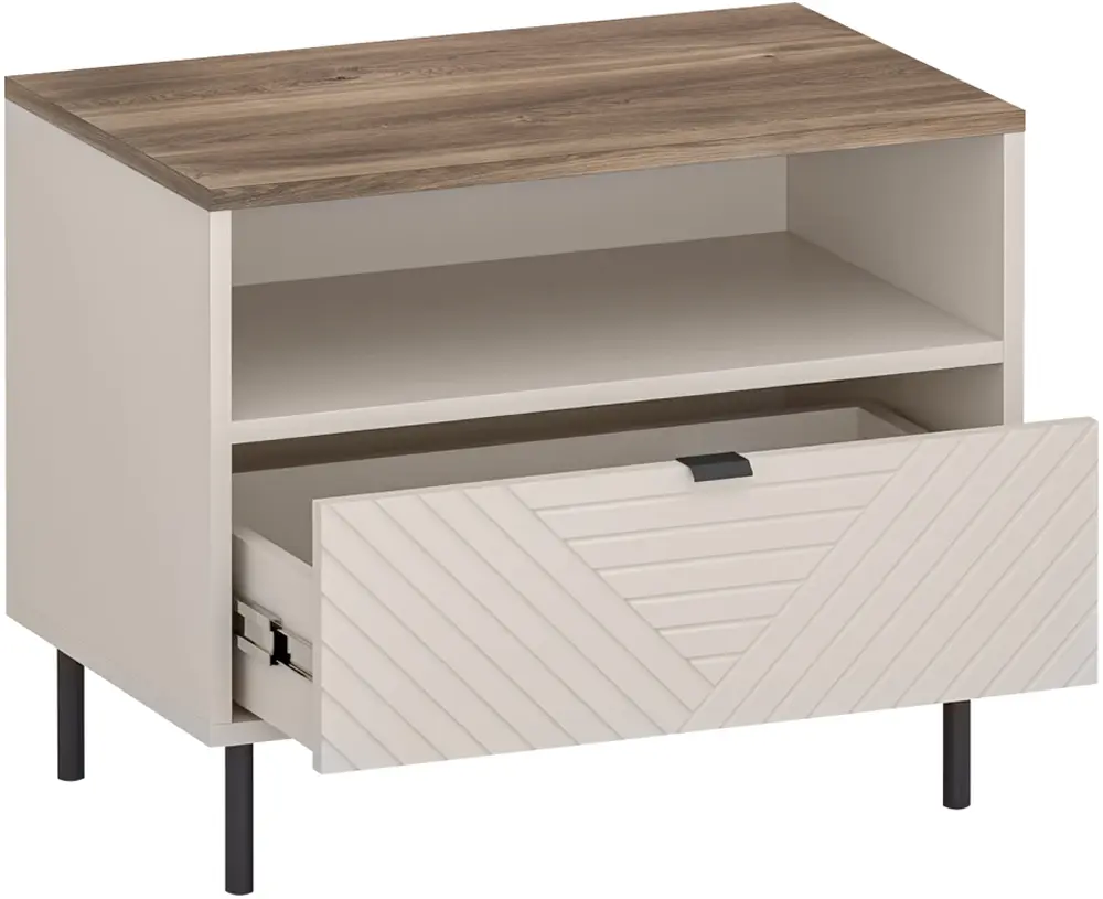 Тумба прикроватная Tempo Kondela Eyco 1S (Cashmere/Castello Oak) - 3