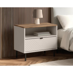Тумба прикроватная Tempo Kondela Eyco 1S (Cashmere/Castello Oak)