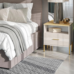 Тумба прикроватная Tempo Kondela Runol 1S (Cashmere/Stone Oak)