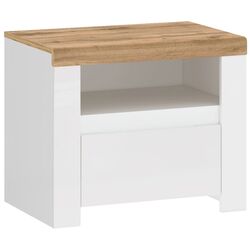Тумба прикроватная Tempo Kondela Vilgo 1S (Wotan Oak/White Gloss) Thumb