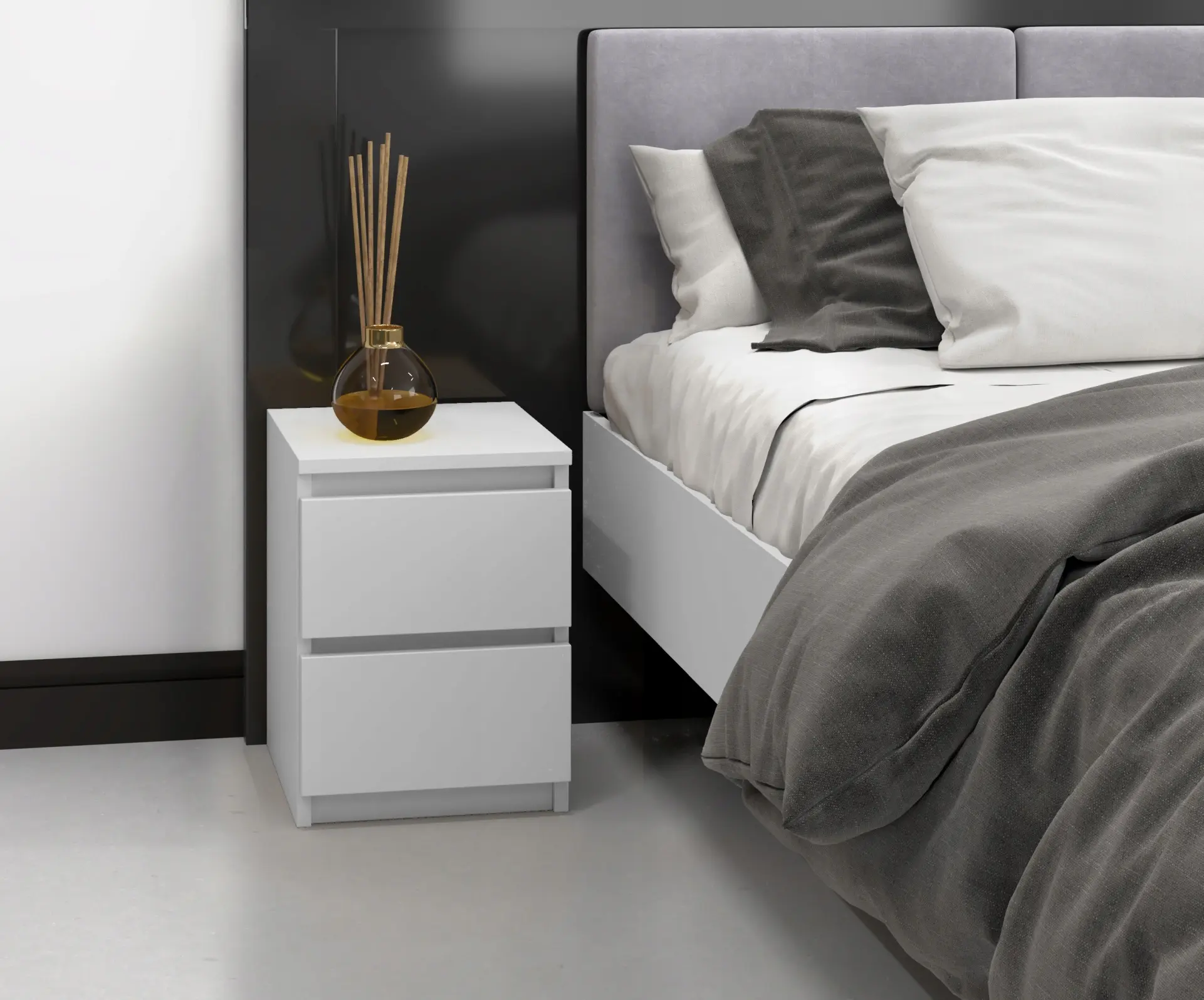 Комплект прикроватных тумб TopEshop Malwa M2 2pcs (White) - 5