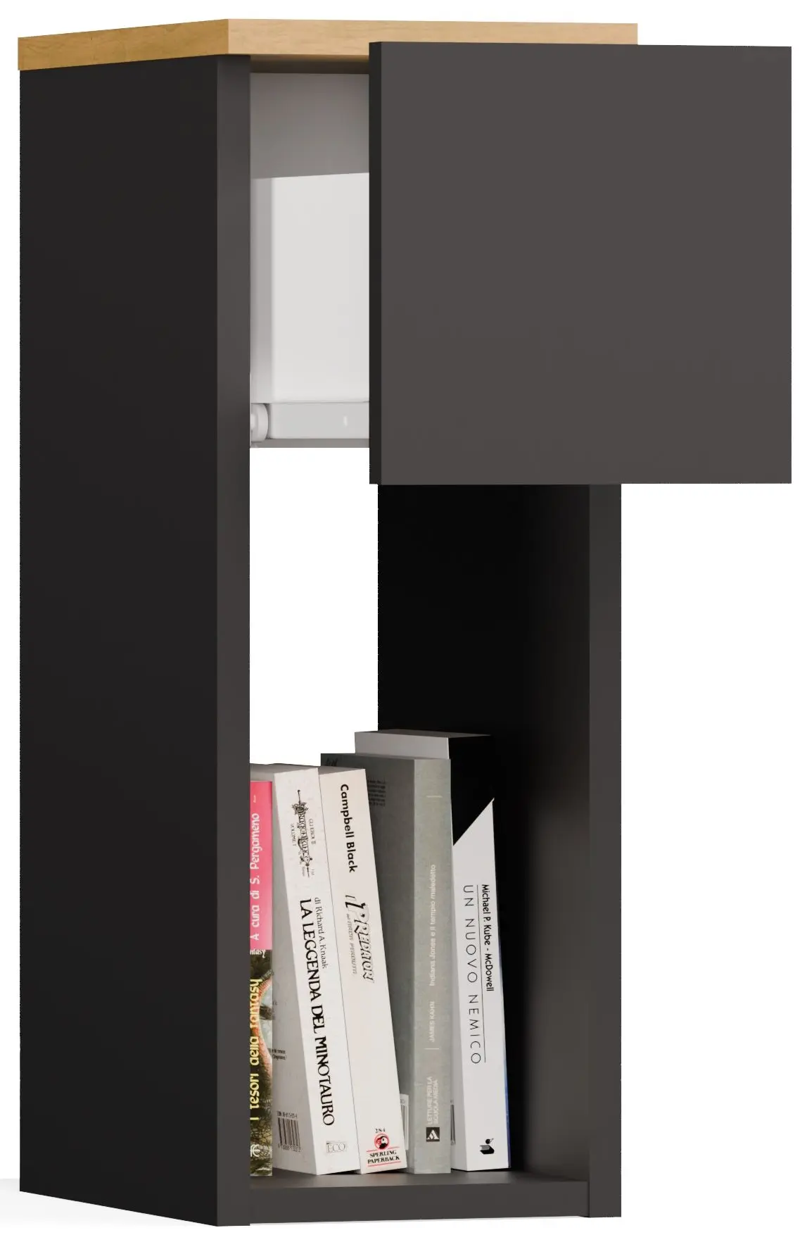 Тумба прикроватная TopEshop Galax 20 1S (AnthraciteArtisan Oak) - 4