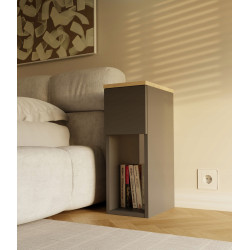 Тумба прикроватная TopEshop Galax 20 1S (AnthraciteArtisan Oak) Thumb