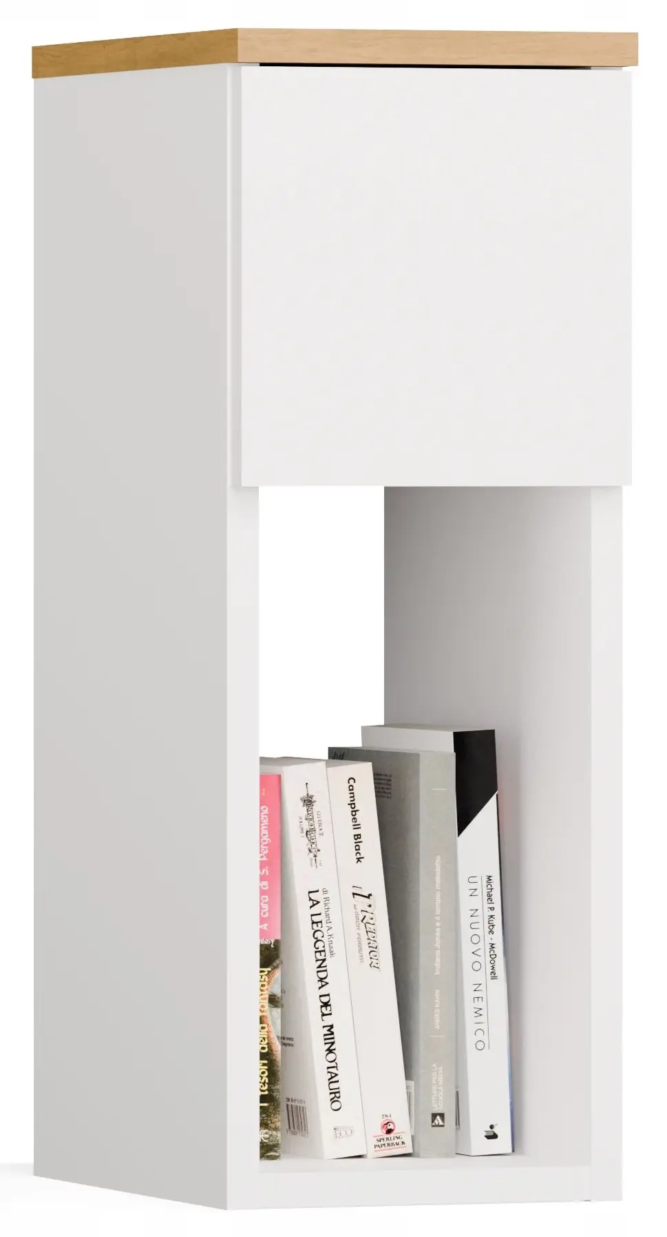 Тумба прикроватная TopEshop Galax 20 1S (White/Artisan Oak) - 2