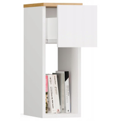 Тумба прикроватная TopEshop Galax 20 1S (White/Artisan Oak) Thumb