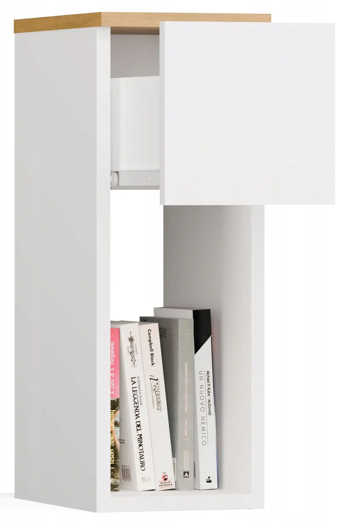 Тумба прикроватная TopEshop Galax 20 1S (White/Artisan Oak) - 3