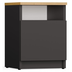 Тумба прикроватная TopEshop Galax 30 1D (Anthracite/Artisan Oak) Thumb