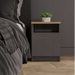 Тумба прикроватная TopEshop Galax 30 1D (Anthracite/Artisan Oak)