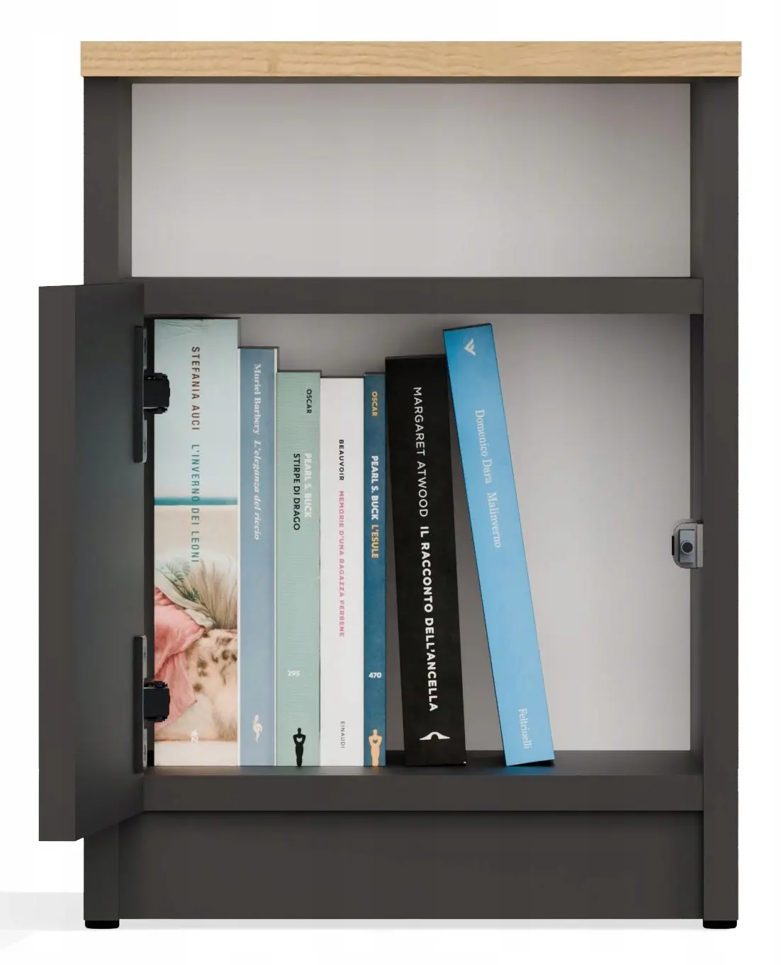 Тумба прикроватная TopEshop Galax 30 1D (Anthracite/Artisan Oak) - 4