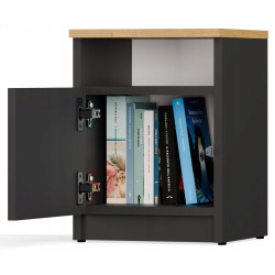 Тумба прикроватная TopEshop Galax 30 1D (Anthracite/Artisan Oak) Thumb