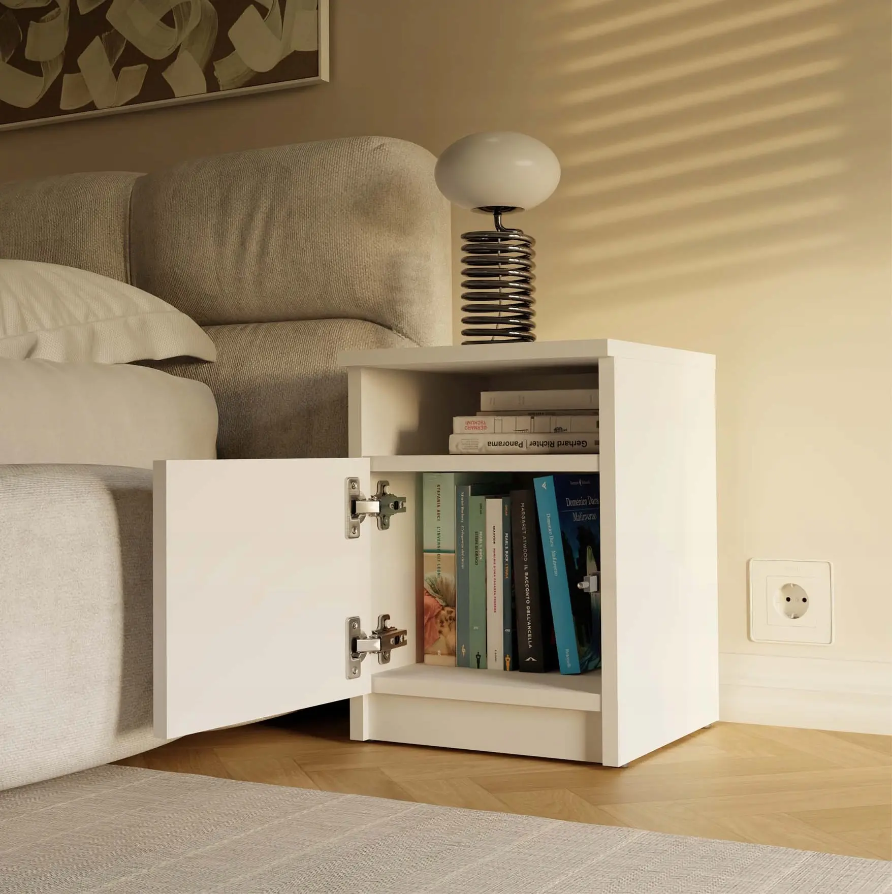 Тумба прикроватная TopEshop Galax 30 1D (White) - 2