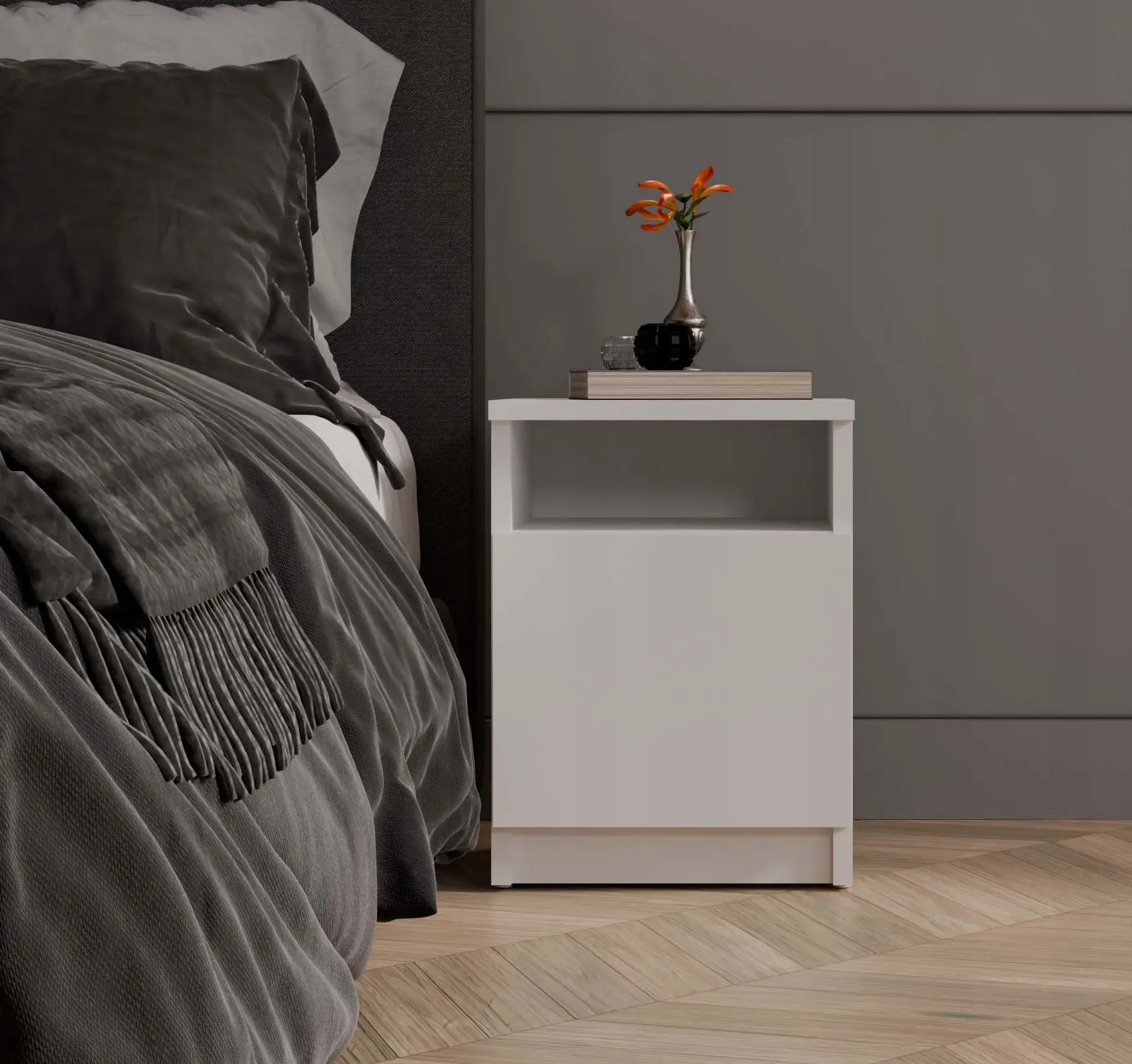 Тумба прикроватная TopEshop Galax 30 1D (White) - 7