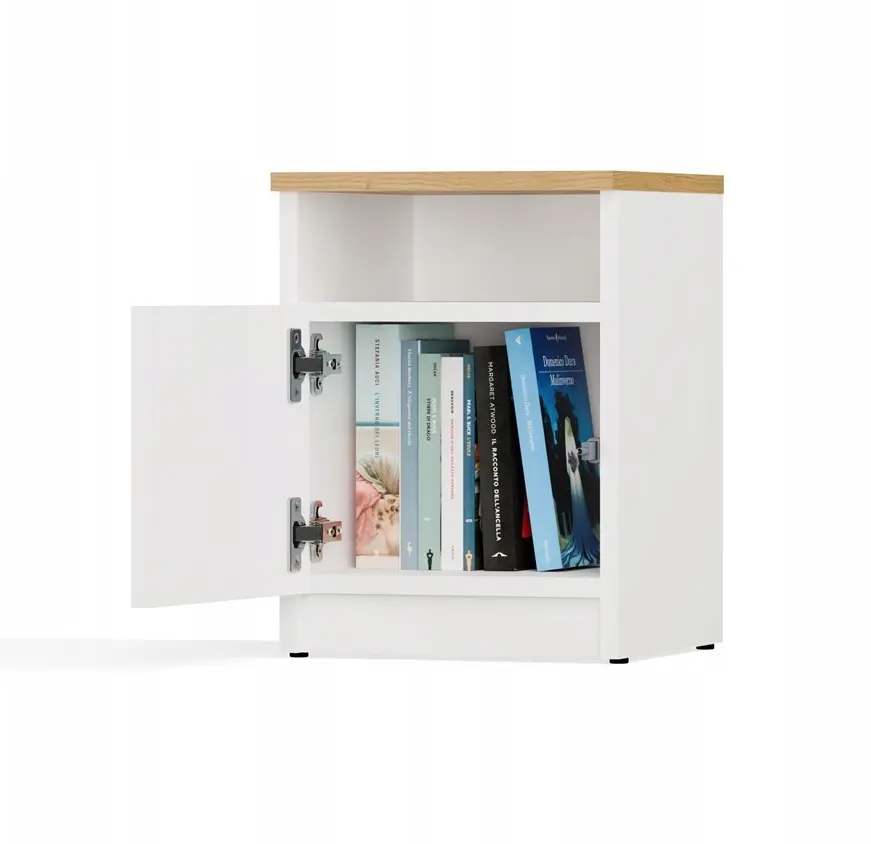 Тумба прикроватная TopEshop Galax 30 1D (White/Artisan Oak) - 3