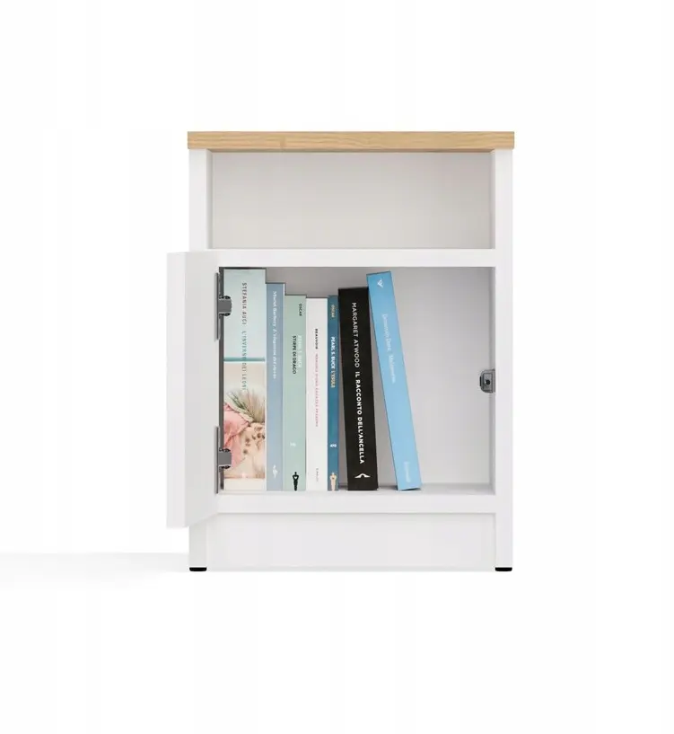 Тумба прикроватная TopEshop Galax 30 1D (White/Artisan Oak) - 5