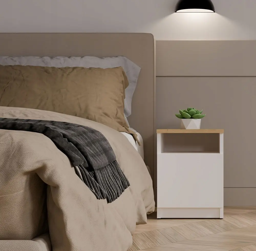 Тумба прикроватная TopEshop Galax 30 1D (White/Artisan Oak) - 6