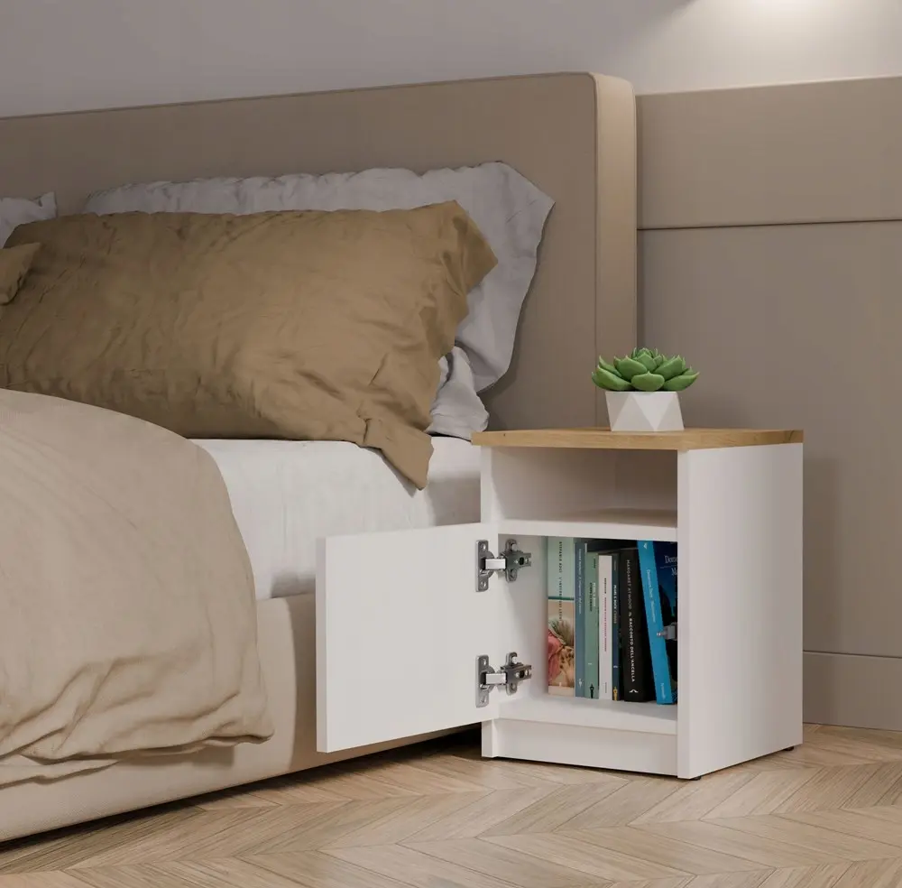 Тумба прикроватная TopEshop Galax 30 1D (White/Artisan Oak) - 7