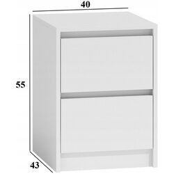 Тумба прикроватная TopEshop Karo K2 (White) Thumb