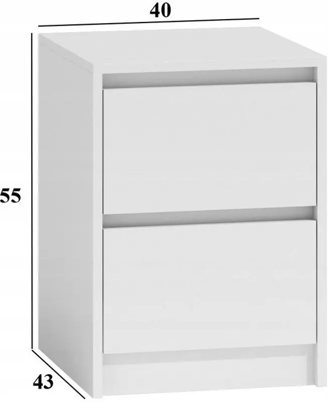 Тумба прикроватная TopEshop Karo K2 (White)